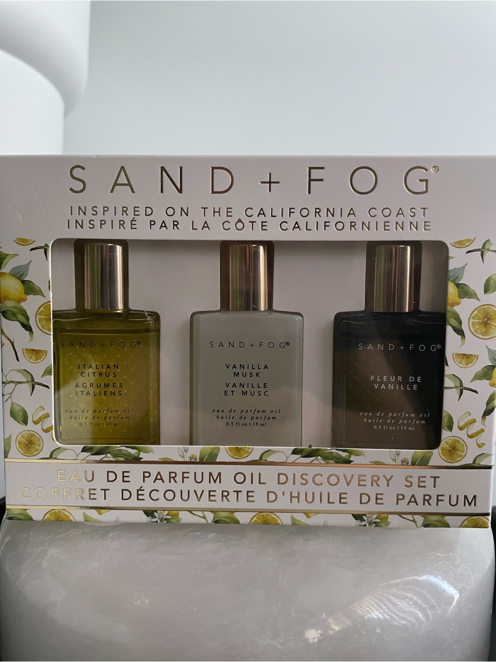 NWT SAND + FOG Eau de Parfum Oil Roller Discovery Set - 3 x 0.5 FL OZ / 15 ML